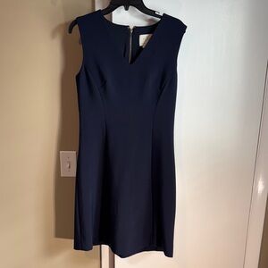 Kate Spade New York Navy Blue V-Neck Sheath Dress | Sleeveless | Size 8